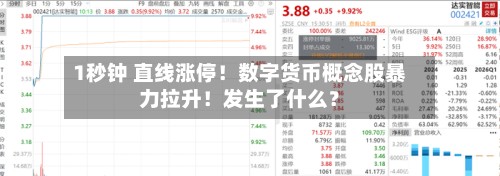 1秒钟 直线涨停!数字货币概念股暴力拉升!发生了什么?-第2张图片