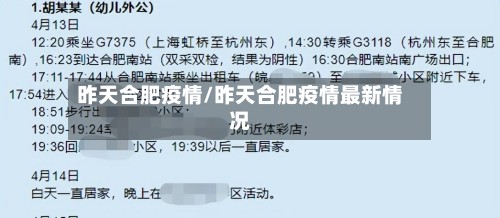 昨天合肥疫情/昨天合肥疫情最新情况-第3张图片