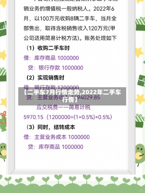 【二手车7月行情走势,2022年二手车行情】-第2张图片
