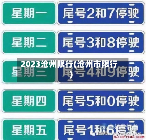2023沧州限行(沧州市限行)