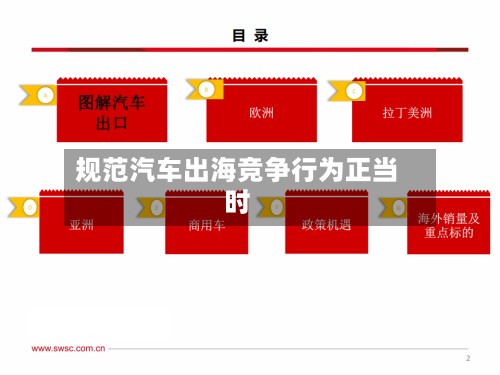 规范汽车出海竞争行为正当时