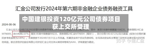 中国建银投资120亿元公司债券项目获上交所受理
