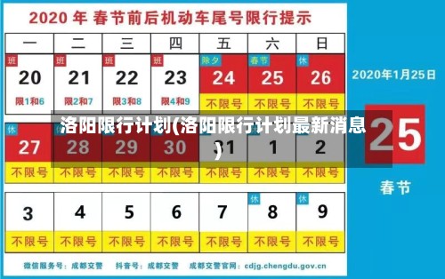 洛阳限行计划(洛阳限行计划最新消息)