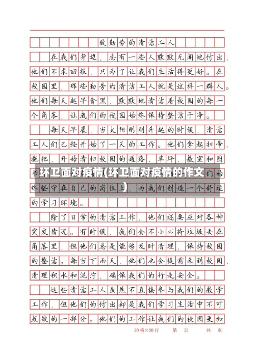 环卫面对疫情(环卫面对疫情的作文)-第2张图片