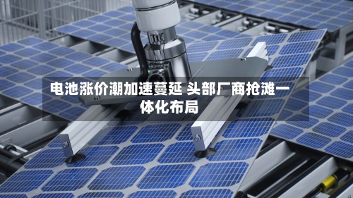电池涨价潮加速蔓延 头部厂商抢滩一体化布局
