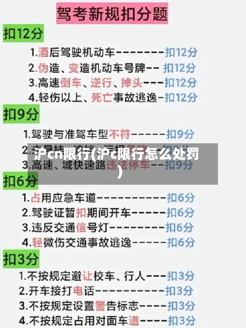 沪cn限行(沪c限行怎么处罚)-第3张图片