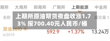 上期所原油期货夜盘收涨1.73% 报700.40元人民币/桶-第2张图片